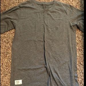 Mens Grey Long Sleeve T Shirt Size Small